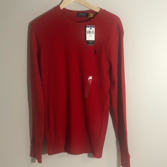 Red Ralph Lauren polo thermal waffle - Picture 2 of 5